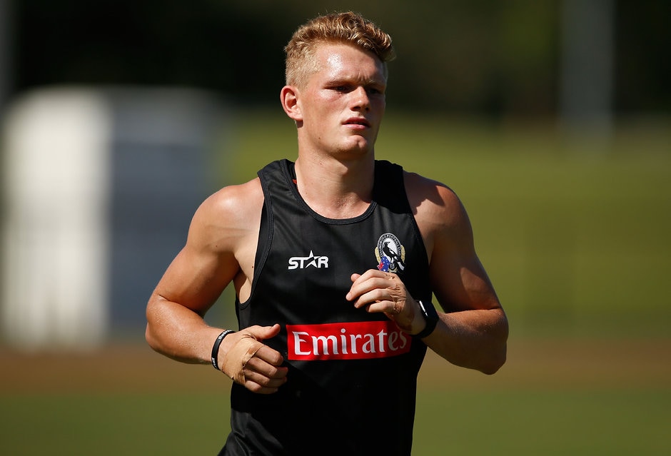 AFL 2016 Training - Collingwood 130116 Collingwood is pleased with the recent progress Adam Treloar has made - ${keywords}